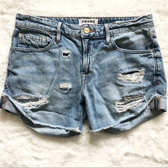 FRAME LE GRAND GARCON SHORT Size 25 STYLISH TRENDY SUMMER Rodeo Festival - Picture 9 of 9
